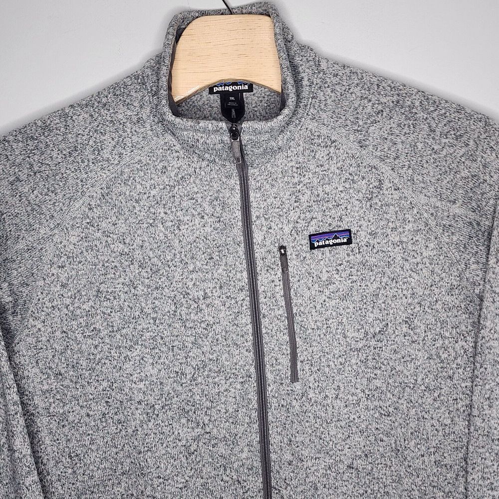 Patagonia Mens Size 3XL Grey Sweater Fleece Full Zip Up Jacket